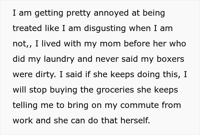 32YO Man Asks If He's The Jerk For Making GF Do His Laundry And Withholding Groceries If She Stops