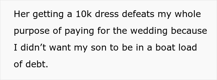 Parent Wants To Help Son And His Bride Out Financially, Refuses After Bride Picks $10k Wedding Dress