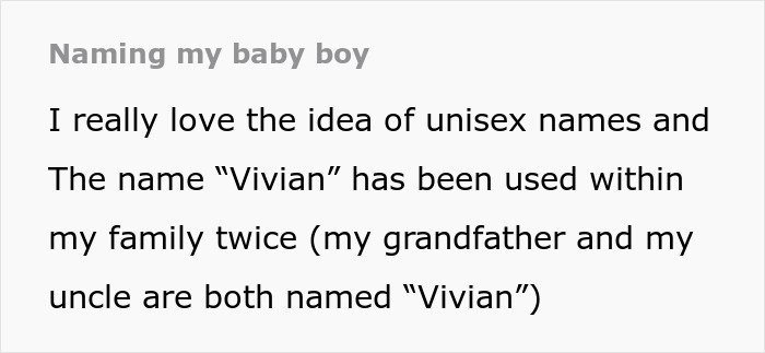 Parents Are Determined To Name Son Vivian, People Online Suggest They Rethink Their Choice