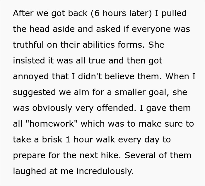 “AITA For Canceling On A Group Of Very Out Of Shape Women That Hired Me To Guide Their Hikes?”