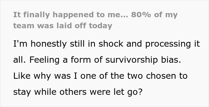 “I Slack Off, Do The Bare Minimum”: Guy Shocked 80% Of His Team Is Fired