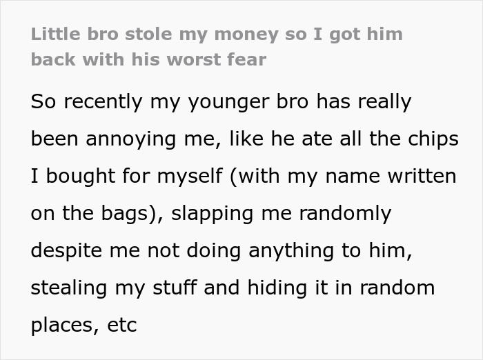 Brother Refuses To Apologize For Stealing From Sibling, Gets His Biggest Fear Used Against Him