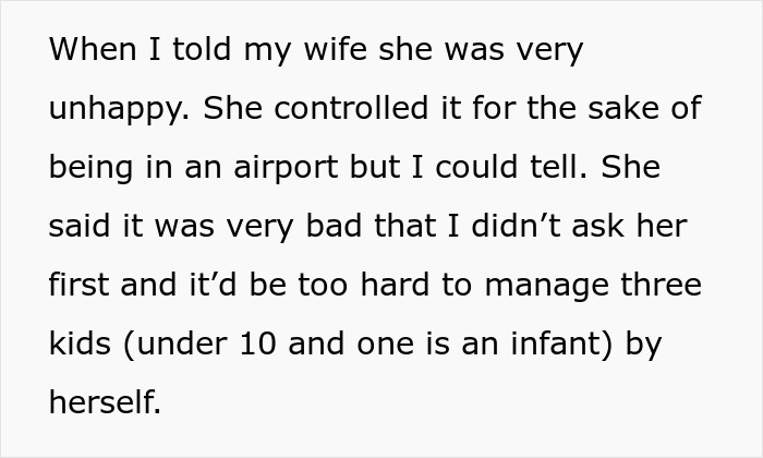 Wife Tells Husband They Need To Have A "Serious Discussion" After His Behavior At Airport