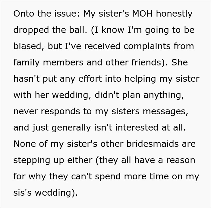 Woman Excludes Sis From Bridal Party Due To Her “Look”, Asks Her To Plan The Wedding, She Refuses