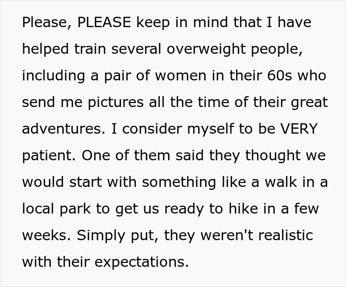 “AITA For Canceling On A Group Of Very Out Of Shape Women That Hired Me To Guide Their Hikes?”