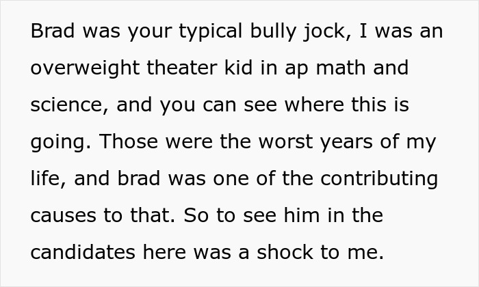 Person Has No Mercy On School Bully 15 Years Later When He Comes For A Job Interview