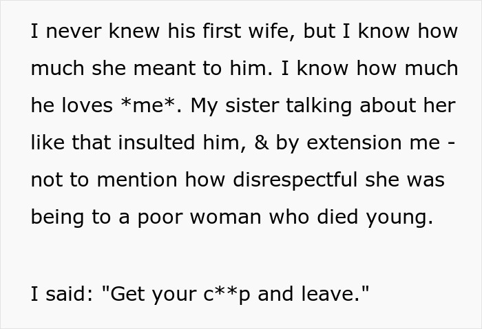 Woman Disrespects Brother-In-Law’s First Wife, Who Died In An Accident, Gets Thrown Out