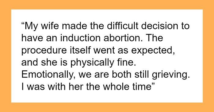 Sister Considers Leaving Husband After He Insults Brother's Wife For Having An Induction Abortion