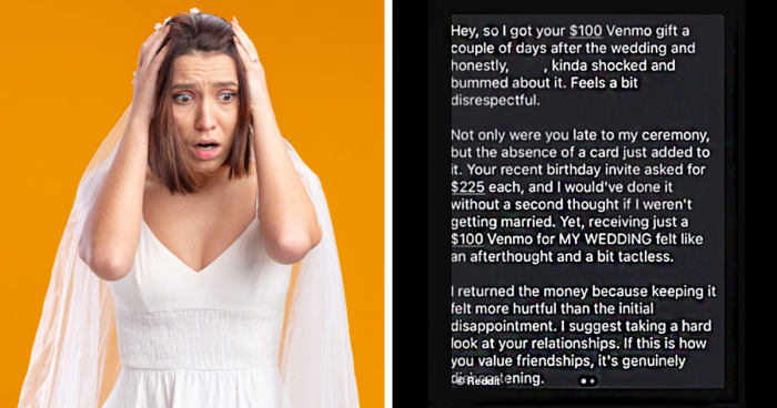 “I Wouldn’t Continue That Friendship”: Bride Returns “Tactless” $100 Venmo Wedding Gift