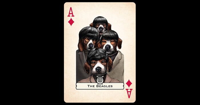 Artist Illustrates Card Decks Inspired By Famous People Or Characters That Pose As Dogs Or Cats (24 Pics)