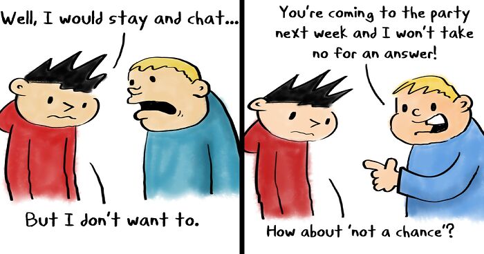 Socially Awkward Misfit: 40 Comics I’ve Made About The Struggles Of Being An Introvert