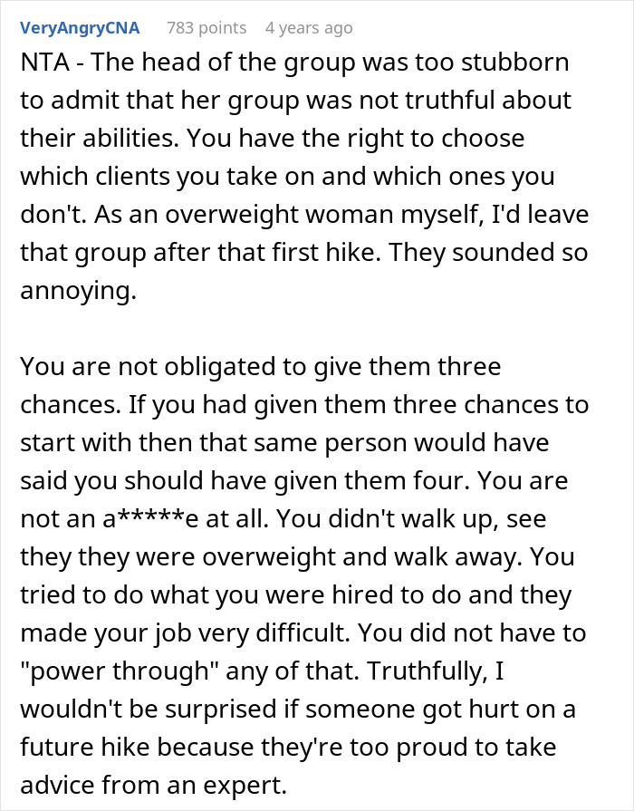 “AITA For Canceling On A Group Of Very Out Of Shape Women That Hired Me To Guide Their Hikes?”