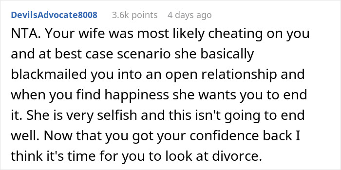 “The Best I Had In My Life”: Wife Regrets Open Marriage After Husband Finds Someone