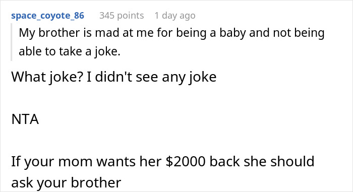 Man Avoids Sister's Wedding Because Of Horrible Brother, She Bribes Him With $2000, It Doesn't Work