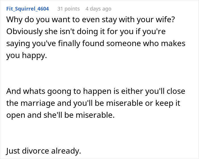 “The Best I Had In My Life”: Wife Regrets Open Marriage After Husband Finds Someone