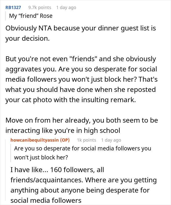 Woman Uninvites Friend From Her Next Party For Daring To Mock Her On IG, Gets Called A Jerk
