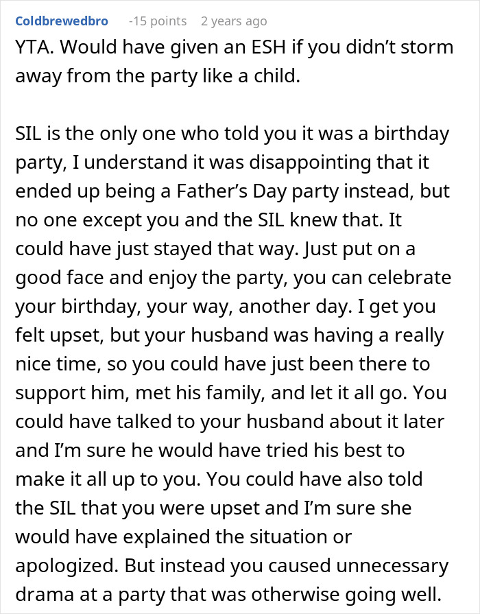 Husband Furious Wife Left His Family Event That She Was Told Would Be Her Birthday Celebration
