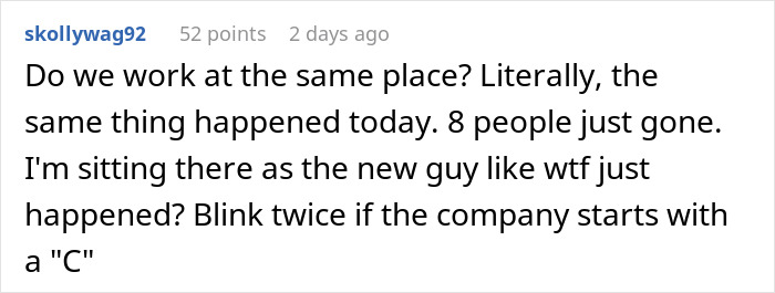 “I Slack Off, Do The Bare Minimum”: Guy Shocked 80% Of His Team Is Fired