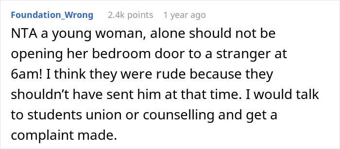 Student Doesn’t Answer Maintenance Guy Who Came At 6 AM To Her Dorm, Gets Called Out