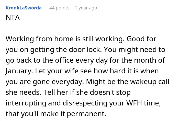 Wife Ignores Man’s Home Office Rules, Pushes Him To The Limit, Drama Ensues When He Cancels WFH