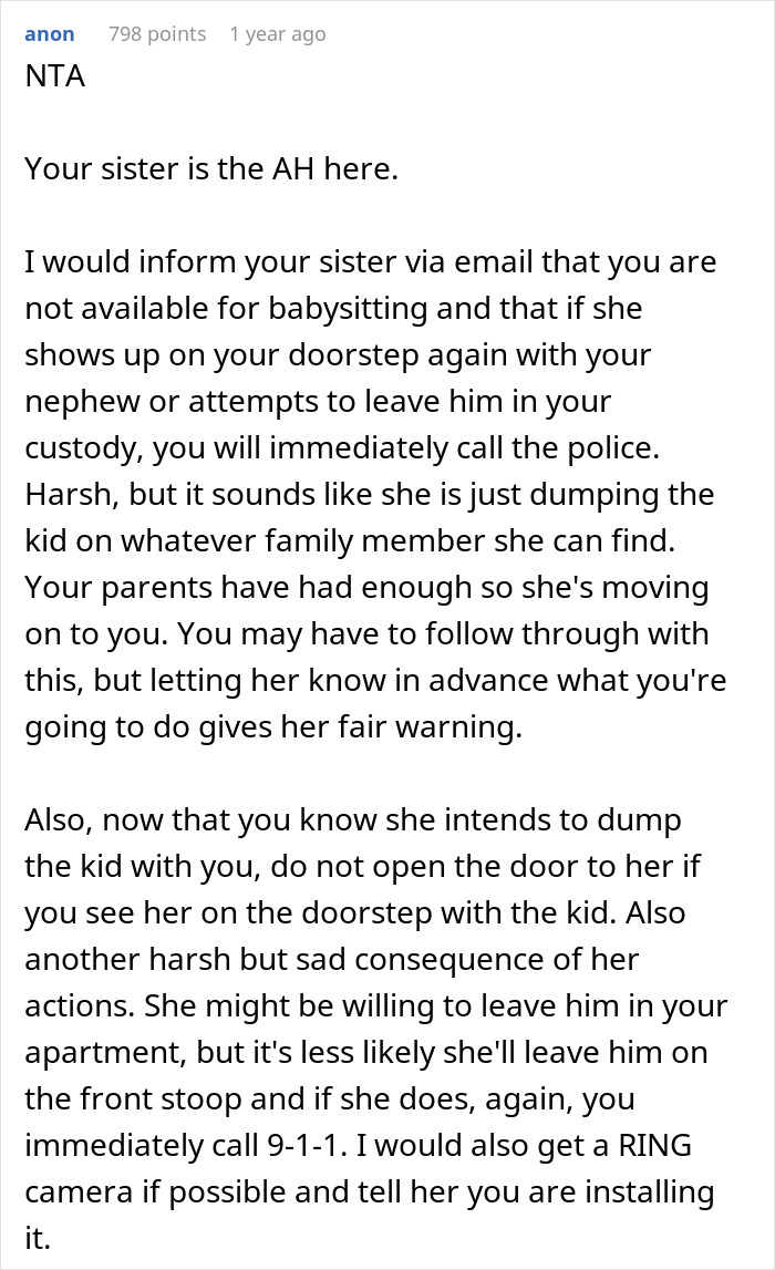 Woman Stands Firm Against Babysitting Nephew Without Notice, Sparks Drama
