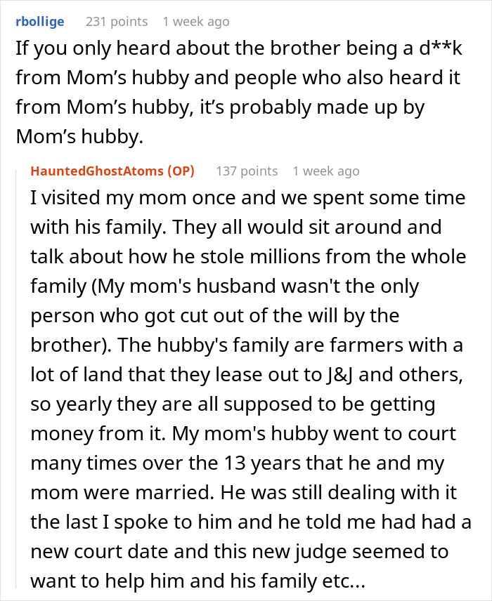 Man Regrets Screwing Over Stepdaughter Over Inheritance After She Ruins His Reputation