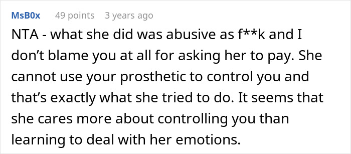 Guys' Trip Prompts Woman To Hide Her BF's $7000 Prosthetic, He Freaks Out When It Gets Ruined