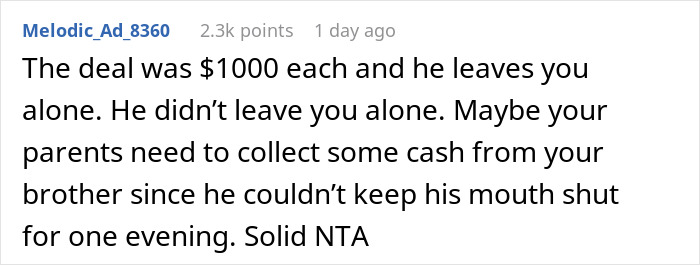 Man Avoids Sister's Wedding Because Of Horrible Brother, She Bribes Him With $2000, It Doesn't Work