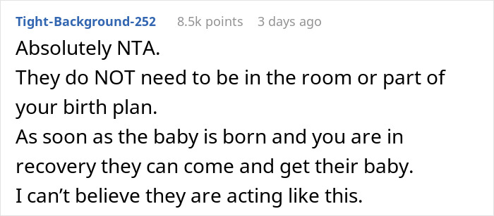 “AITA For Telling My BIL And His Wife That I Don’t Want To Follow Their Birth Plan?”