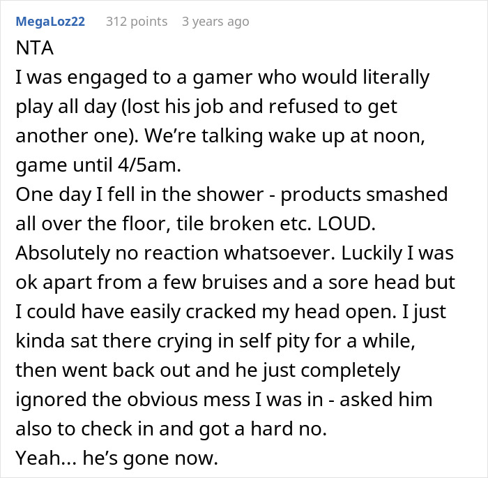 Wife Asks Husband To Check In With Her Once During His Gaming Sessions For Her Safety, He Refuses