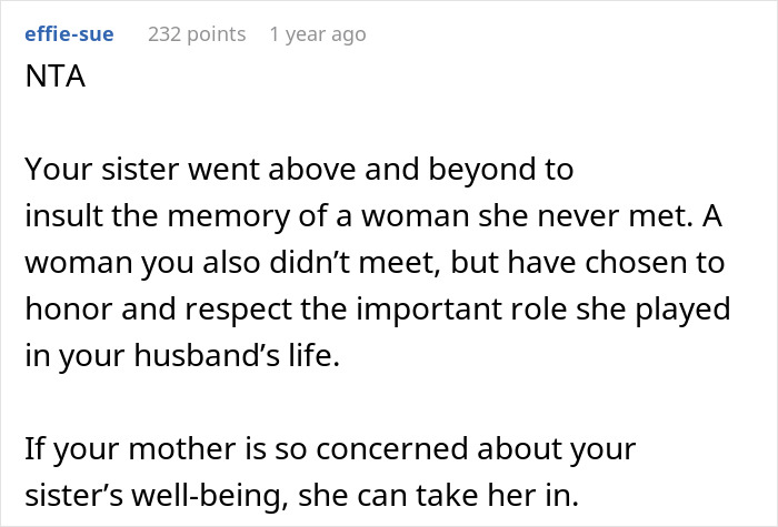 Woman Disrespects Brother-In-Law’s First Wife, Who Died In An Accident, Gets Thrown Out