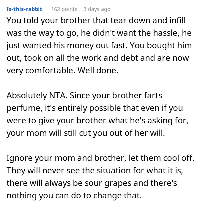 Brother Blows Inheritance On Car And Trips, Gets Mad Sibling Invested And Became A Landlord