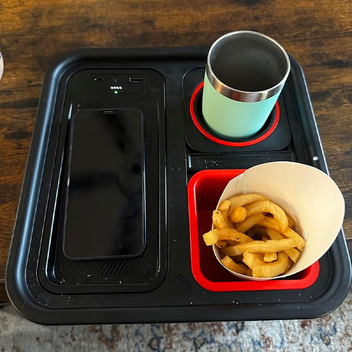 The Self Balancing Couch Tray With Charger Is Your Ultimate Couch Potato Companion