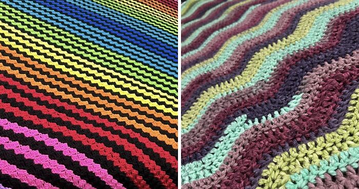My Colorful Crochet Blankets That I Made (9 Pics)