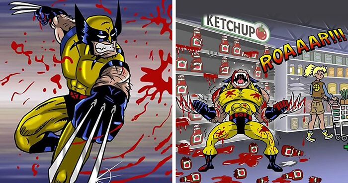 Artist Places Superheroes In Funny Scenarios And Here Are His 26 New Comics (New Pics)