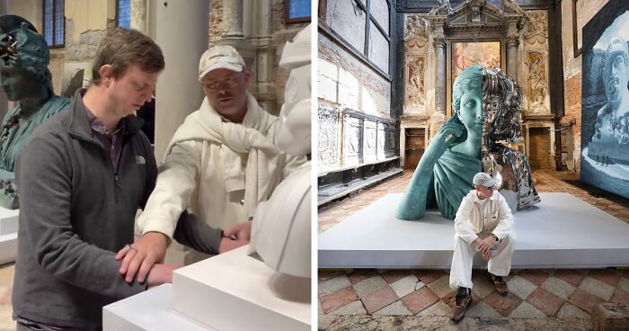 Artist Gives His Completely Blind Friend A Personal Tactile Tour Of His Venice Exhibition