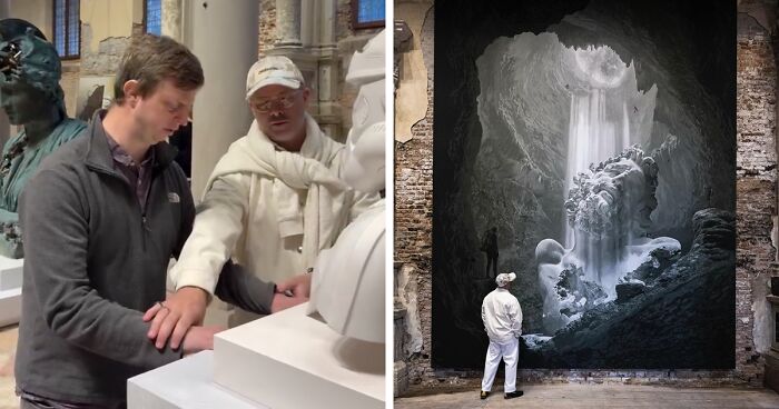 Artist Gives His Completely Blind Friend A Personal Tactile Tour Of His Venice Exhibition