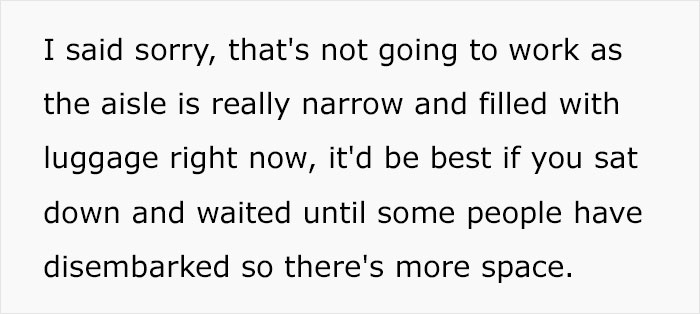 Drama Ensues After Man Refuses To Let Other Passengers On A Plane Pass By In The Aisle