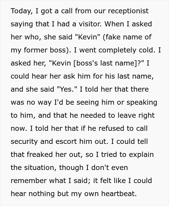 "My Former Toxic Boss Showed Up At My New Workplace Today"