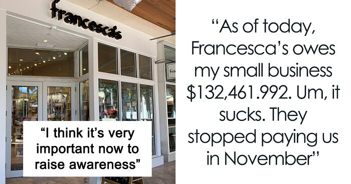 Francesca's Faces Backlash From Netizens After Their $132K Debt Revealed By Small Business Owner