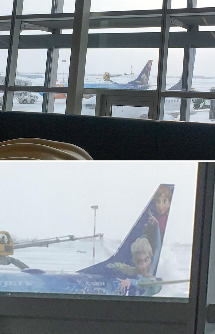 My Local Airport Was De-Icing The Frozen Plane