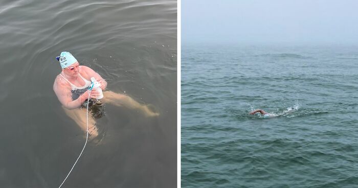 Amy Appelhans Gubser Completed A 17-Hour Swimming Journey Through Cold, Shark-Inhabited Waters