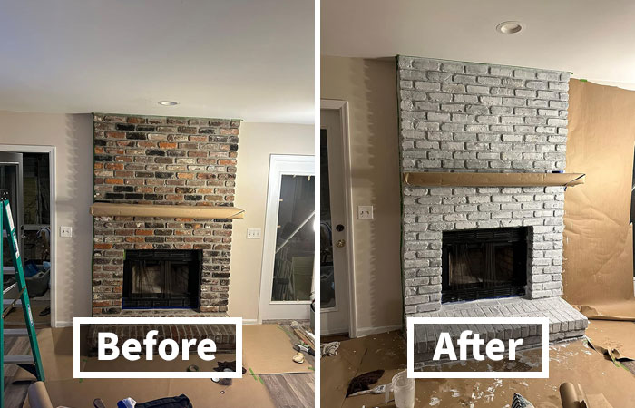  Whitewash Paint For Brick And Fireplaces Is The Enemy Of All Mid-Century Exposed Brick