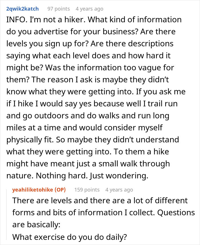 “AITA For Canceling On A Group Of Very Out Of Shape Women That Hired Me To Guide Their Hikes?”