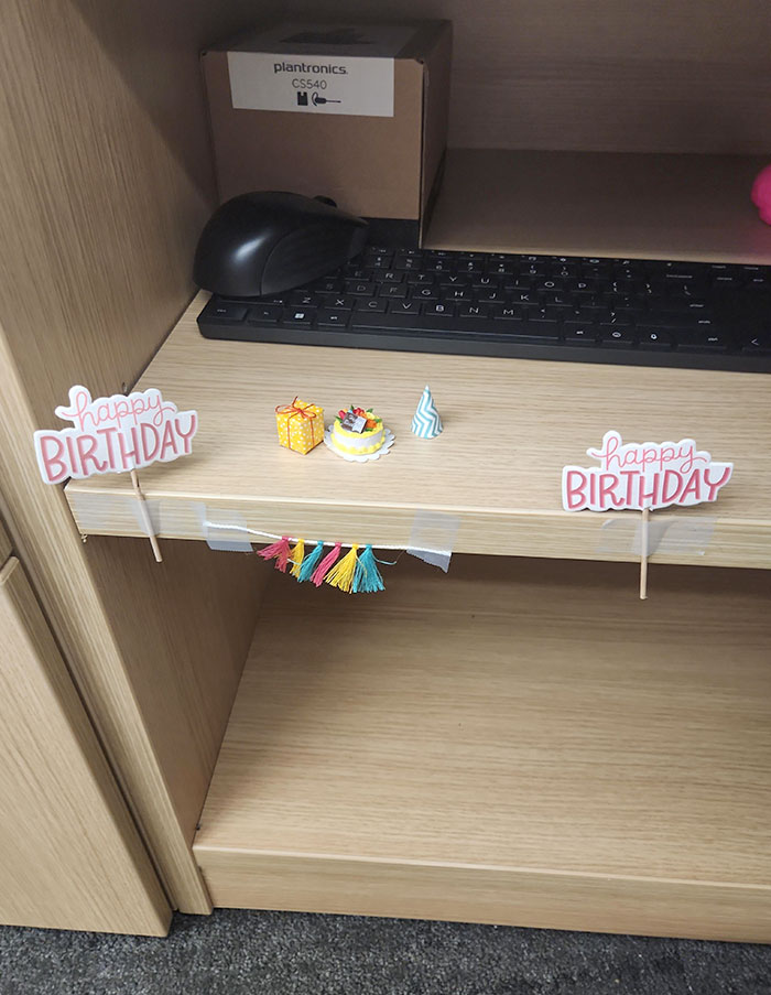 I Asked My Coworkers Not To Put Huge Decorations On My Desk