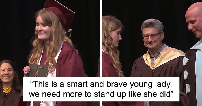 High School Graduate Refuses To Shake Superintendent’s Hand And Offers Him Banned Book On Stage