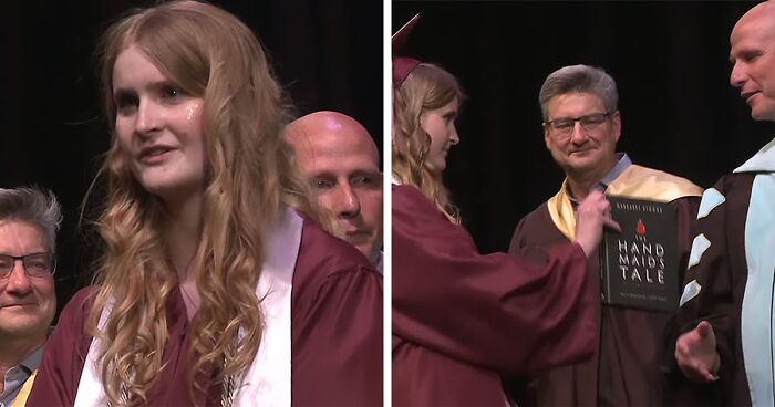 High School Graduate Refuses To Shake Superintendent’s Hand And Offers Him Banned Book On Stage