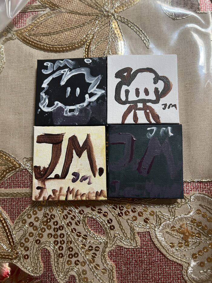 Four Just Mayhem Paintings, And They Are Small
