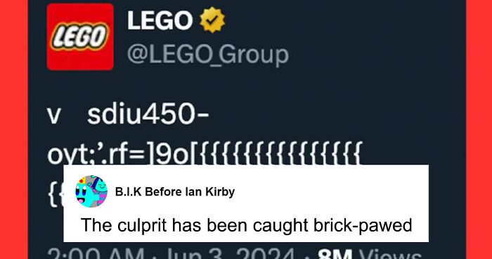 LEGO Goes Viral After It Looks Like Their Twitter Account Was Taken Over By A Cat