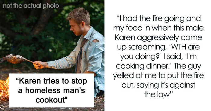 ‘Male Karen’ Tries To Stop Homeless Man From Making Food, Calls Fire Department